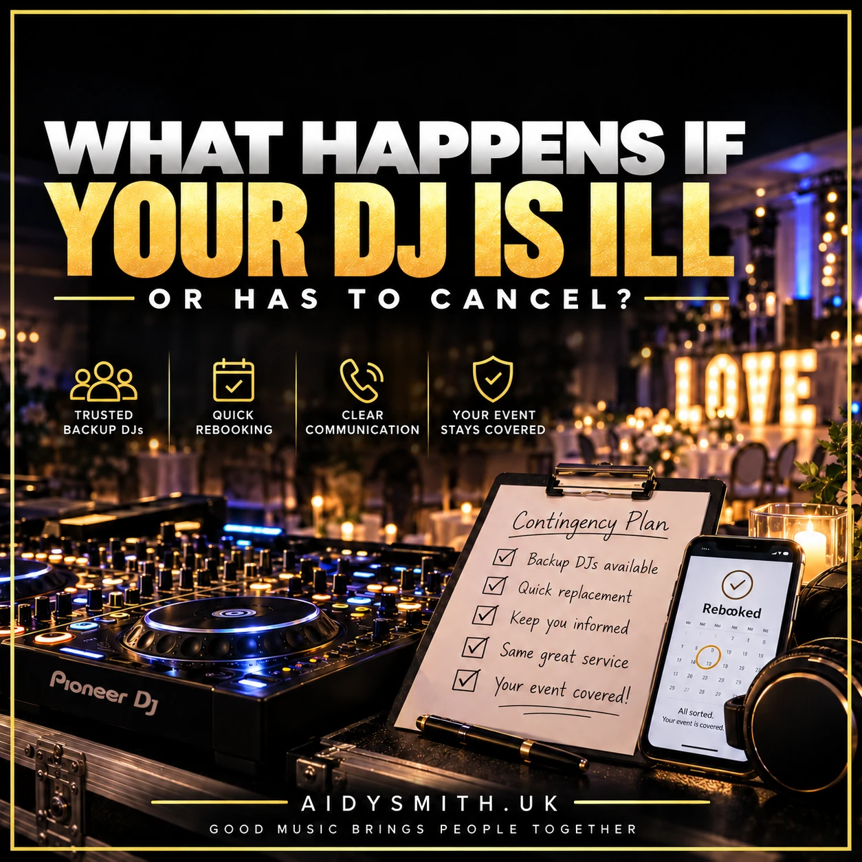 What Happens If Your DJ Is Ill or Has to Cancel?