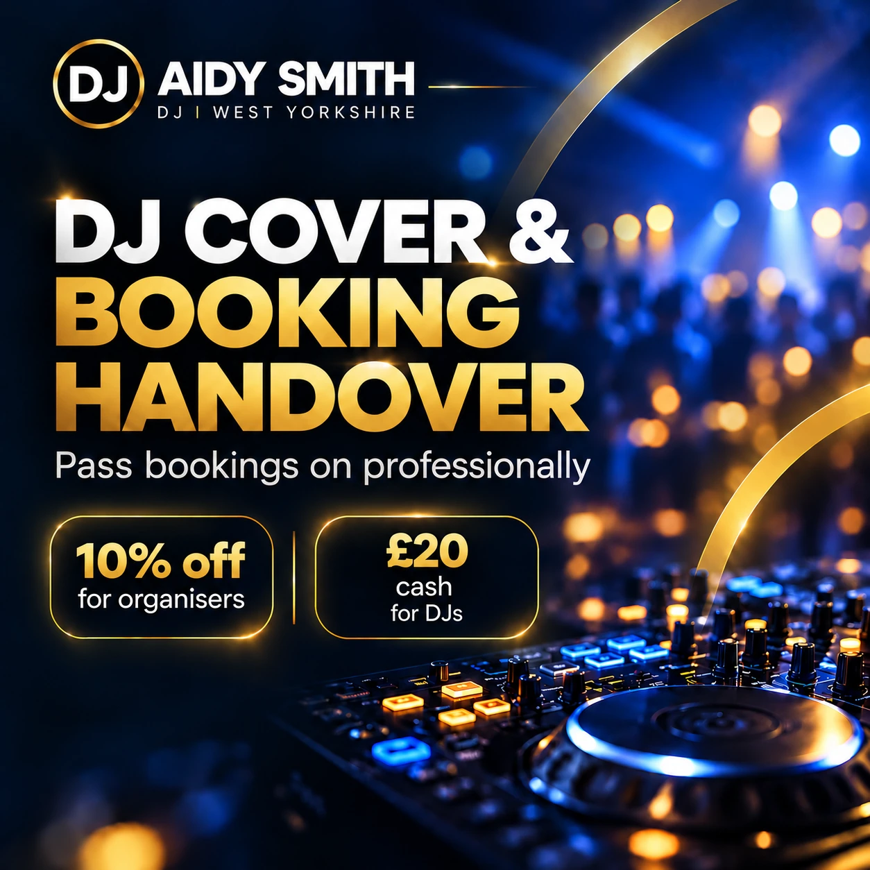 Aidy Smith DJ Cover and Booking Handover premium promo image