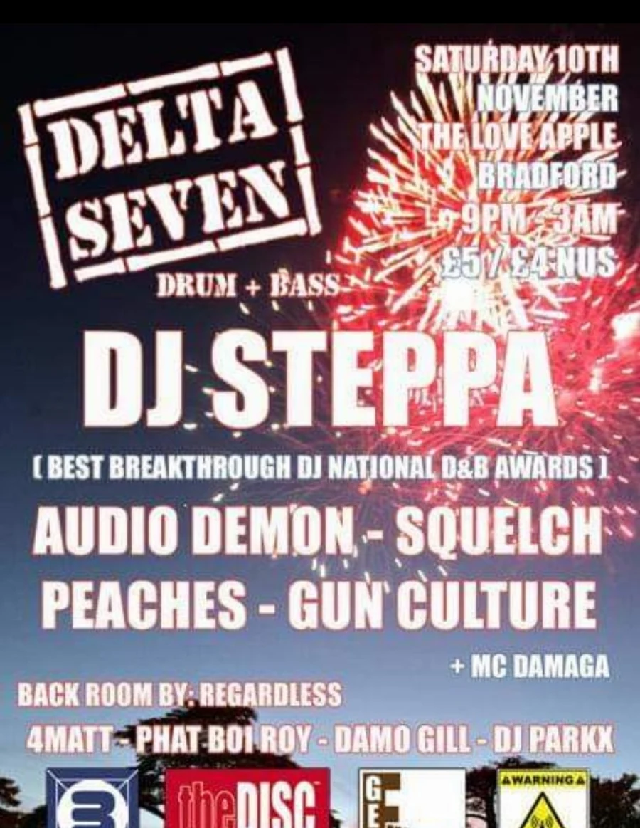 Delta Seven Audio Demon flyer at The Love Apple